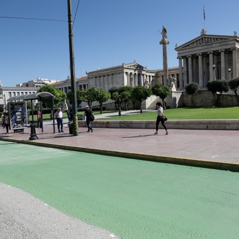 Έργα στην οδό Πανεπιστήμιου για τον Μεγάλο Περίπατο της Αθήνας 