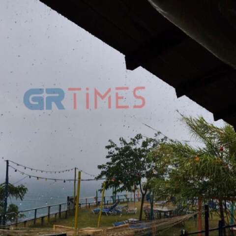 καταιγίδα στη Χαλκιδική