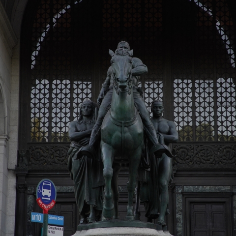 Το άγαλμα του Θίοντορ Ρουζβελτ , 26ου προέδρου των ΗΠΑ 