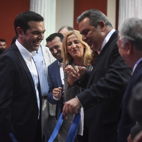 Αλέξης Τσίπρας - Πάνος Καμμένος - Νίκος Παππάς 