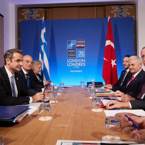 Συνάντηση του πρωθυπουργού Κυριάκου Μητσοτάκη με τον πρόεδρο της Τουρκίας Ρετζέπ Ταγίπ Ερντογάν