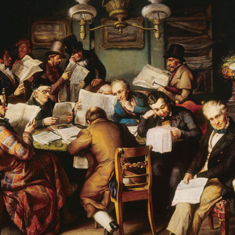 Heinrich Lukas Arnold «The Reading Room», 1840