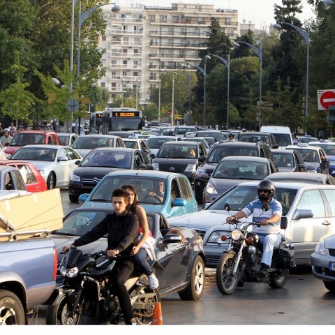 Μποτιλιάρισμα σε δρόμους της Θεσσαλονίκης
