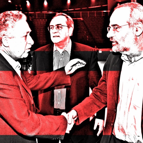 Στιγμιότυπο από το 4ο συνέδριο του ΣΥΝΑΣΠΙΣΜΟΥ - Φώτης Κουβέλης - Νίκος Κωνσταντόπουλος - Νίκος Αλαβάνος