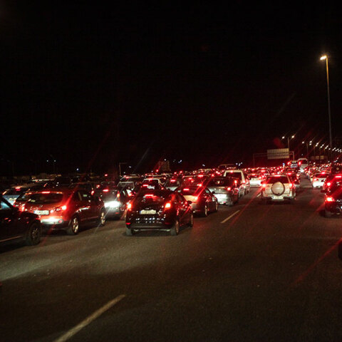 Μποτιλιάρισμα στην Εθνική Οδό Αθηνών - Κορίνθου