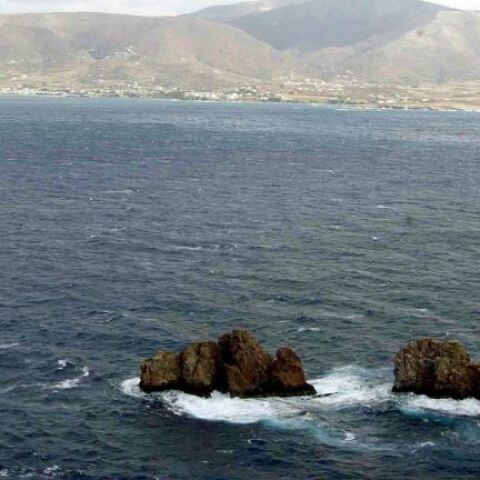 To σημείο όπου ναυάγησε το Εξπρές Σάμινα το 2000