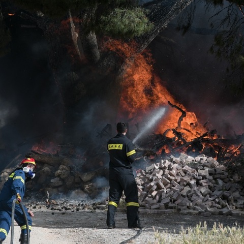Φωτιά σε οικόπεδο στον Άγιο Στέφανο