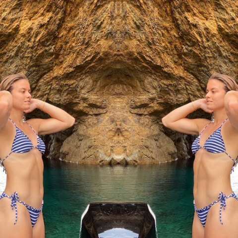 Εμπνευσμένο από τα ελληνικά χρώματα το μαγιό που φόρεσε η Μαρία Σάκκαρη