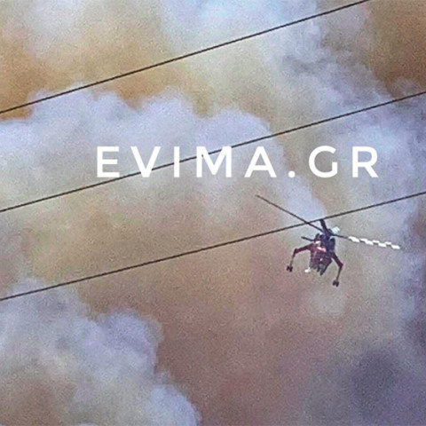 Σε εξέλιξη πυρκαγιά στην περιοχή Ραπταίοι στον δήμο Καρύστου