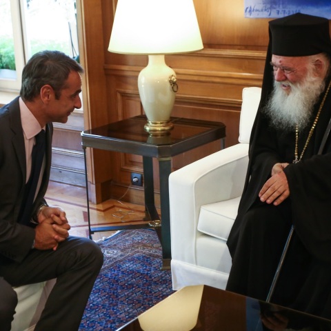 Αγία Σοφία: Τηλεφωνική επικοινωνία με τον Αρχιεπίσκοπο Αθηνών και Πάσης Ελλάδος κ. Ιερώνυμο είχε ο πρωθυπουργός Κυριάκος Μητσοτάκης