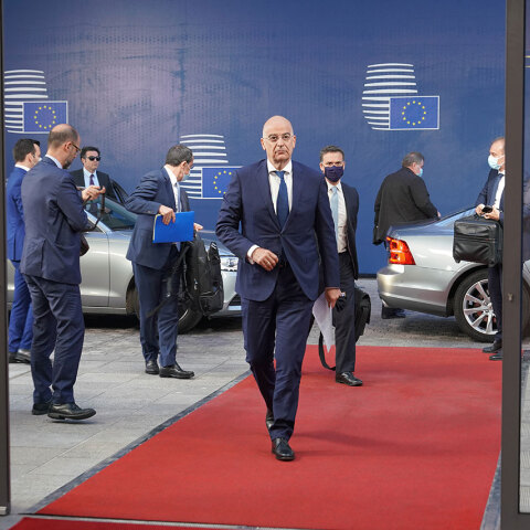 Ο υπουργός Εξωτερικών Νίκος Δένδιας στο Συμβούλιο Εξωτερικών Υποθέσεων της Ευρωπαϊκής Ένωσης