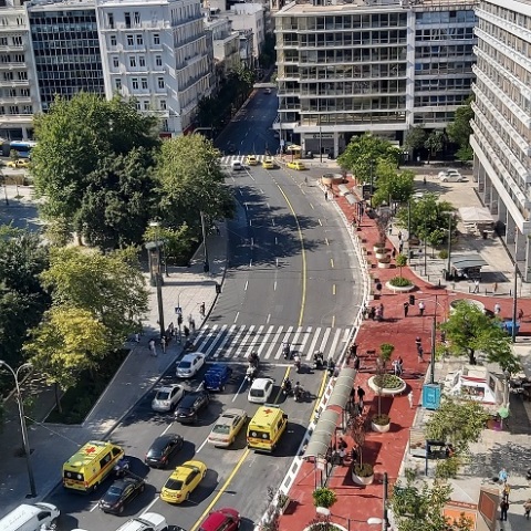 Αεροφωτογραφία από τον Μεγάλο Περίπατο της Αθήνας