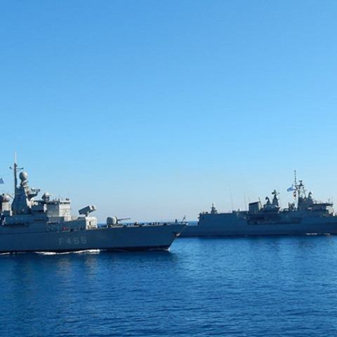 Πλοία του Πολεμικού Ναυτικού κατυά τη διάρκεια άσκησης
