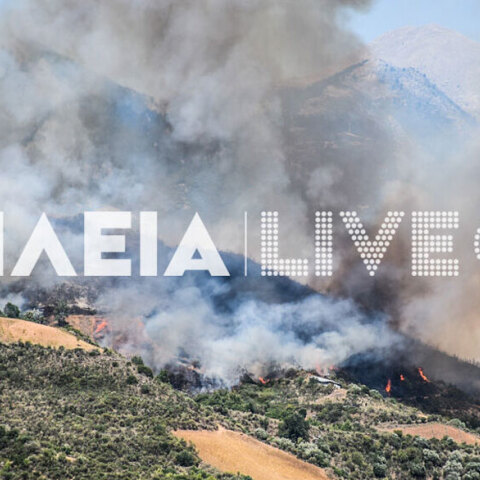 Φωτιά στην Ηλεία: Καίει σε δύσβατο σημείο στην περιοχή Ωλένη
