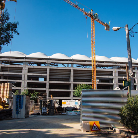 Το υπό κατασκευή νέο γήπεδο της ΑΕΚ στη Νέα Φιλαδέλφεια