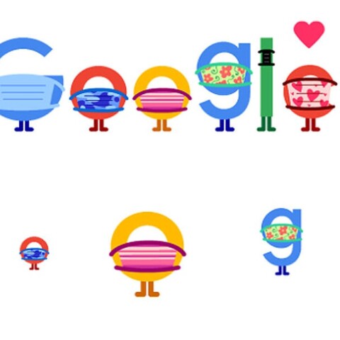Google Doodle: Φορέστε μάσκα, σώστε ζωές