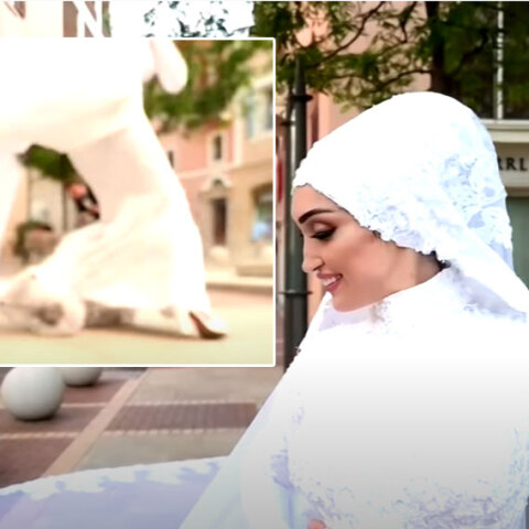 Έκρηξη στη Βηρυτό: Δραματικές στιγμές με νύφη που παρασύρεται από το ωστικό κύμα την ώρα της γαμήλιας φωτογράφισης