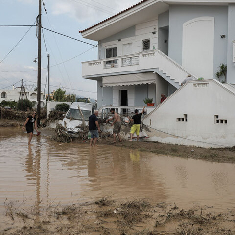 Καταστροφές από την κακοκαιρία στην Εύβοια