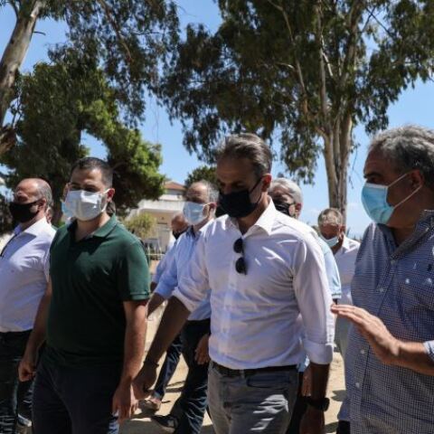 Στην Εύβοια ο Κυριάκος Μητσοτάκης 