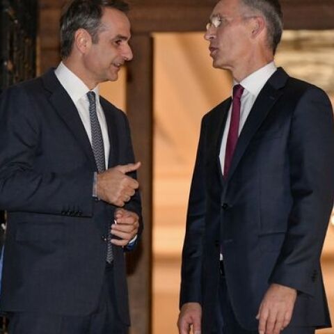 Κυριάκος Μητσοτάκης και Γενς Στόλτενμπεργκ