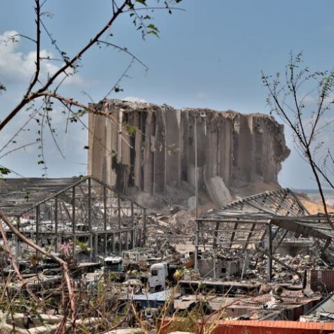 Το κατεστραμμένο λιμάνι της Βηρυτού 