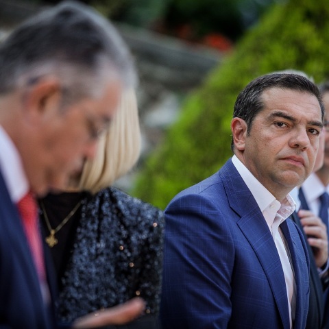 Στιγμιότυπο από την δεξίωση για την 46η επέτειο από την αποκατάσταση της Δημοκρατίας στην χώρα,μετά τον τερματισμό της επτάχρονης δικτατορίας