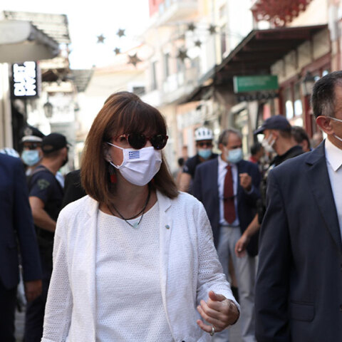 Στη Λέσβο η Αικατερίνη Σακελλαροπούλου, Πρόεδρος της Δημοκρατίας