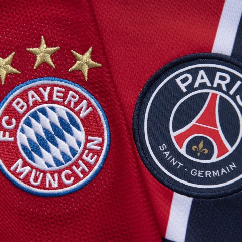 Ποδοσφαιρικές φανέλες της Μπάγερν Μονάχου και της Παρί Σεν Ζερμέν