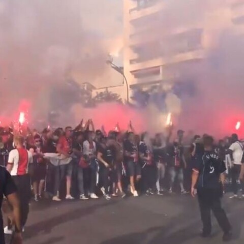 Οπαδοί της Παρί Σεν Ζερμέν στους δρόμους του Παρισιού