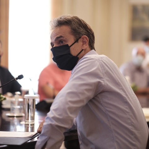 Κυριάκος Μητσοτάκης στο Μέγαρο Μαξίμου