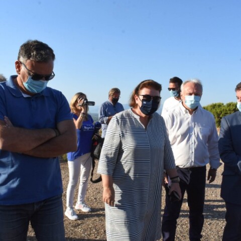 Η υπουργός πολιτισμού, Λίνα Μενδώνη, στις Μυκήνες