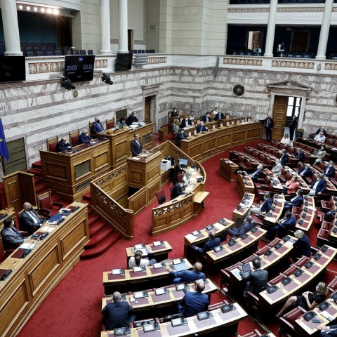 Η Βουλή κατά τη διάρκεια συνεδρίασης