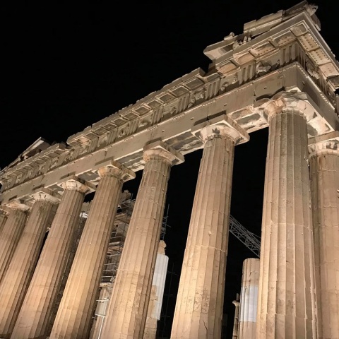 Ο Παρθενώνας με τον νέο φωτισμό