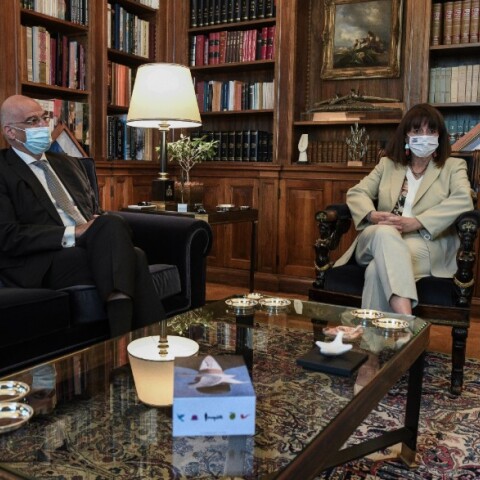 Η Κατερίνα Σακελλαροπούλου και ο Νίκος Δένδιας