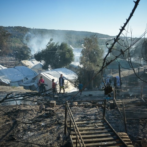 Φωτιά στο ΚΥΤ στη Μόρια