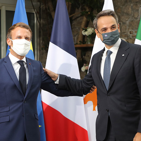 Ευρωμεσογειακή Διάσκεψη MED7 - Εμανουέλ Μακρόν - Κυριάκος Μητσοτάκης