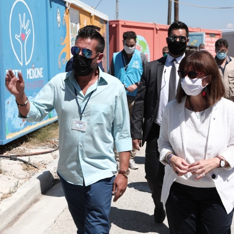 Η ΠτΔ, Κατερίνα Σακελλαροπούλου στο ΚΥΤ της Μόριας