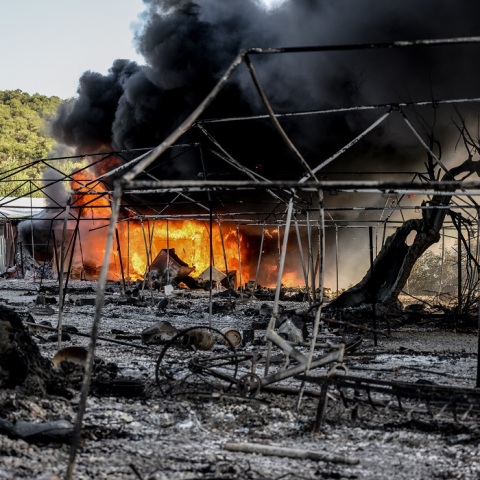 Φωτιά στη Μόρια 