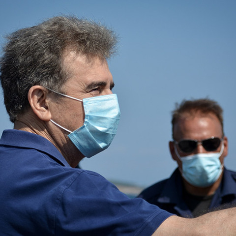 Επίσκεψη του Υπ. Μετανάστευσης και Ασύλου Νότη Μηταράκη και Υπ. Προστασίας του Πολίτη Μιχάλη Χρυσοχοίδη στη νέα προσωρινή δομή στο Κάρα Τέπε Λέσβου την Κυριακή 13 Σεπτεμβρίου 2020