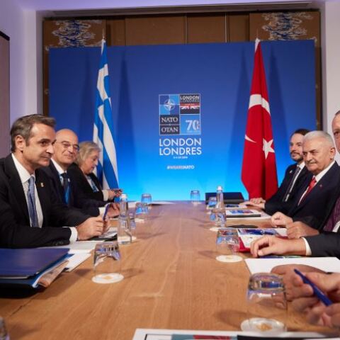 Συνάντηση Μητσοτάκη - Ερντογάν 