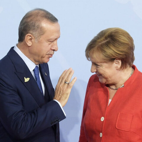 Ο Ρετζέπ Ταγίπ Ερντογάν και η Άνγκελα Μέρκελ