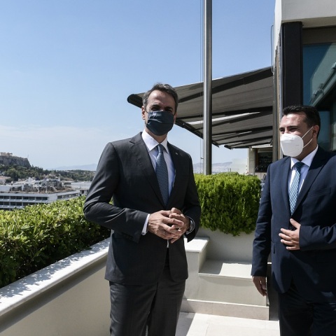 Γεύμα Κυριάκου Μητσοτάκη με τον Ζόραν Ζάεφ