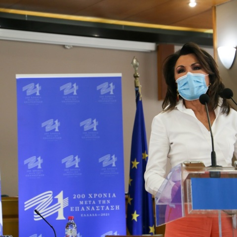 Η Γιάννα Αγγελοπούλου, πρόεδρος της επιτροπής «Ελλάδα 2021»