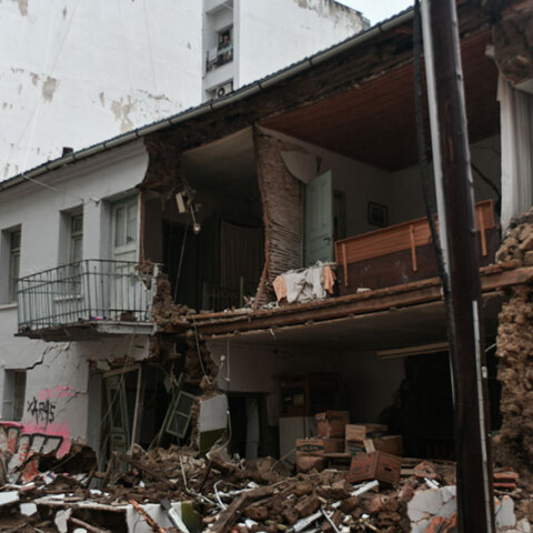 Σπίτι στην Καρδίτσα έχει καταρρεύσει μετά την κακοκαιρία «Ιανός»