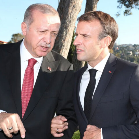 Ρετζέπ Ταγίπ Ερντογάν και Εμανουέλ Μακρόν