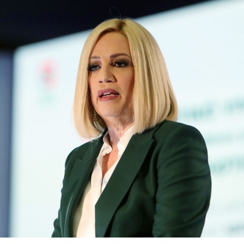 Η πρόεδρος του ΚΙΝΑΛ, Φώφη Γεννηματά 