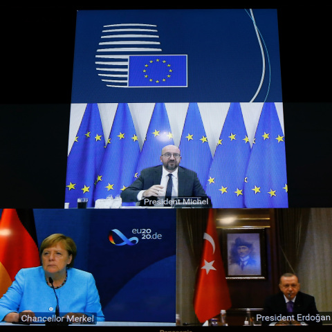 Τηλεδιάσκεψη Μισέλ, Μέρκελ, Ερντογάν 