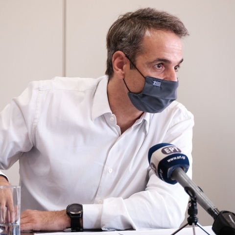 Ο Κυριάκος Μητσοτάκης στην Καρδίτσα