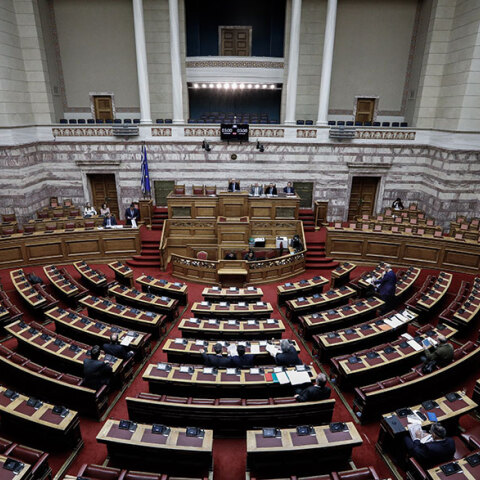 Γενική άποψη της ελληνικής Βουλής