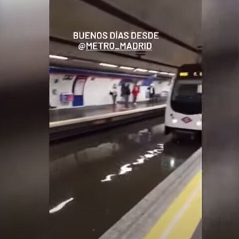 Μετρό στη Μαδρίτη: Πλημμύρισαν αποβάθρες και διάδρομοι σε σταθμούς